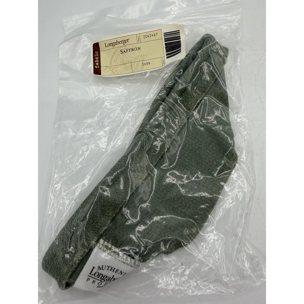 🧺🌿‎ Longaberger Saffron Basket Liner ONLY – Sage – NIP – New in Package